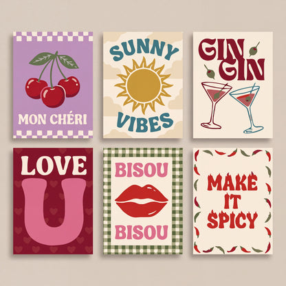 Sunny Vibes and Chic Sayings - Mini Paint by Numbers Set