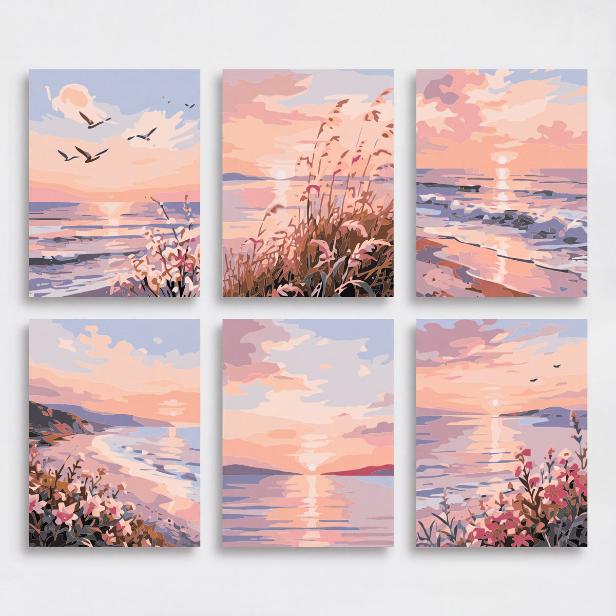 Sunset Shores - Mini Paint by Numbers Set
