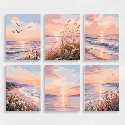 Sunset Shores - Mini Paint by Numbers Set