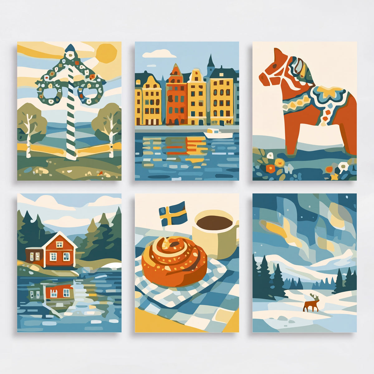 Sweden - Mini Paint by Numbers Set