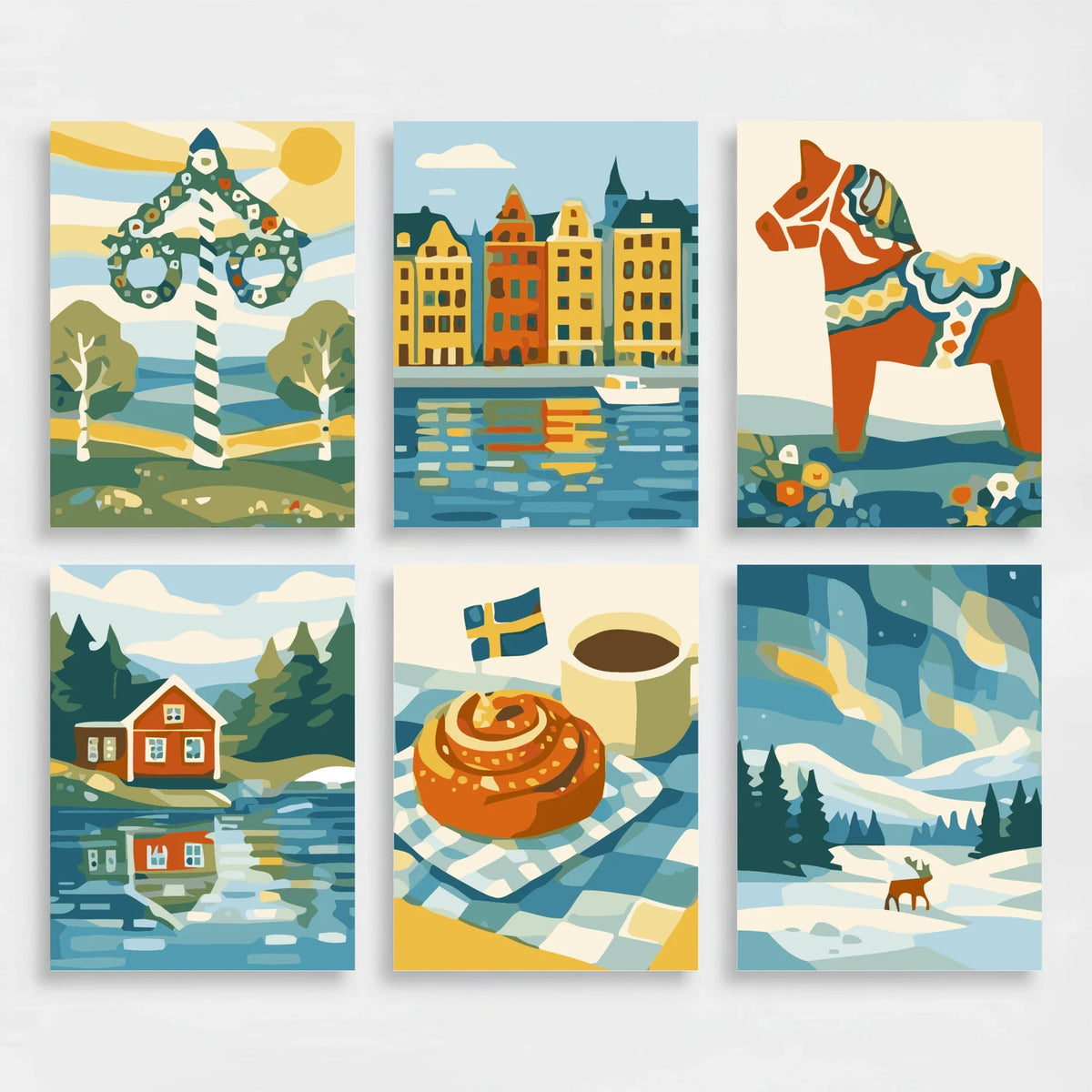 Sweden - Mini Paint by Numbers Set