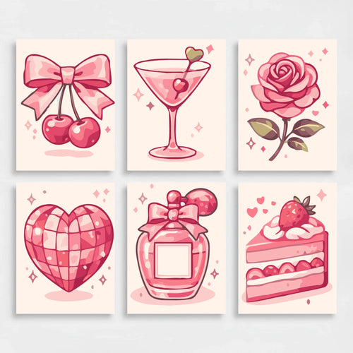 Sweet Romance - Mini Paint by Numbers Set