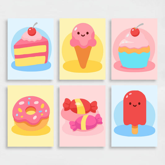 Sweet Treats Delight - Mini Paint by Numbers Set