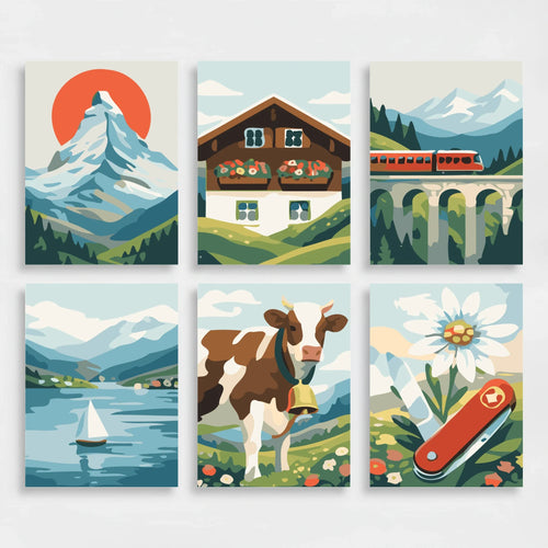 Switzerland - Mini Paint by Numbers Set