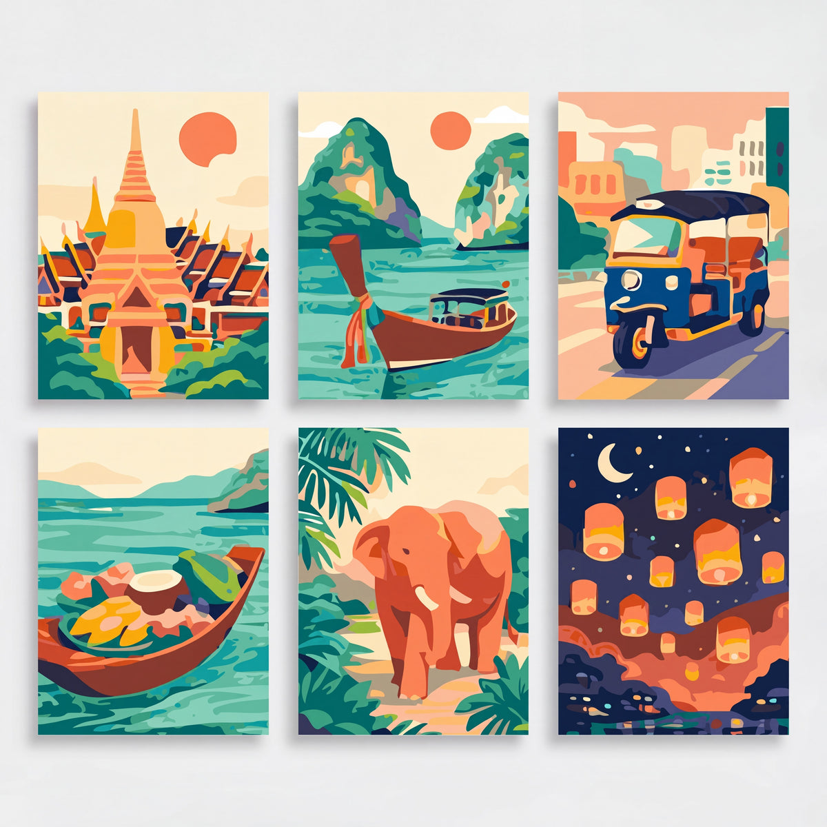 Thailand - Mini Paint by Numbers Set
