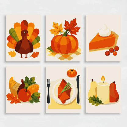 Thanksgiving - Mini Paint by Numbers Set