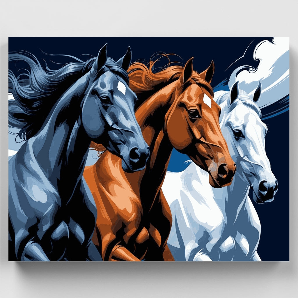 Three Majestic Horses - Paint by Numbers Kit