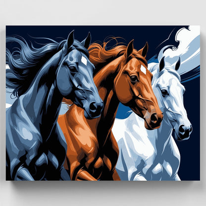 Three Majestic Horses - Paint by Numbers Kit