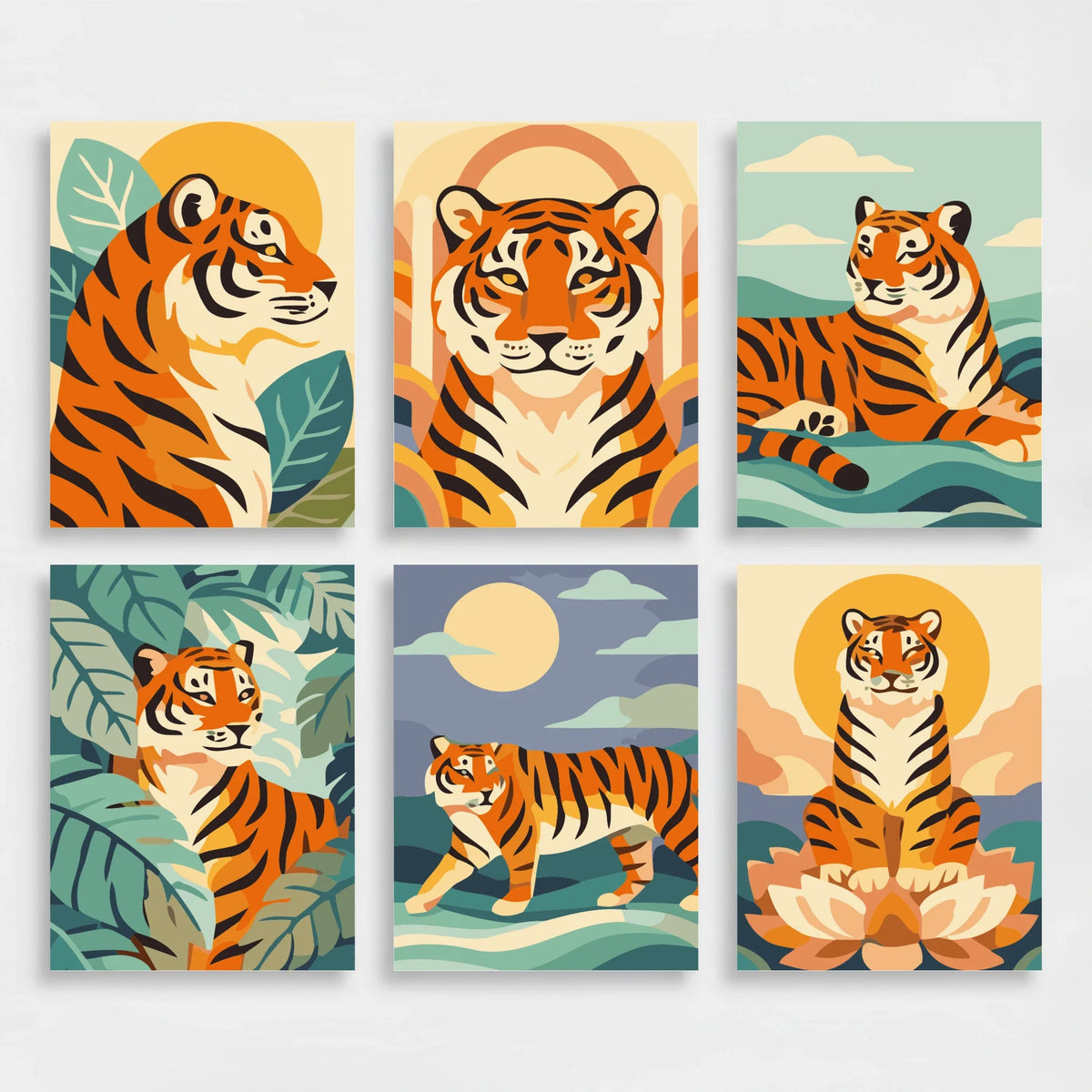 Tigers - Mini Paint by Numbers Set