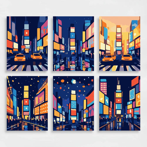 Times Square Nights - Mini Paint by Numbers Set