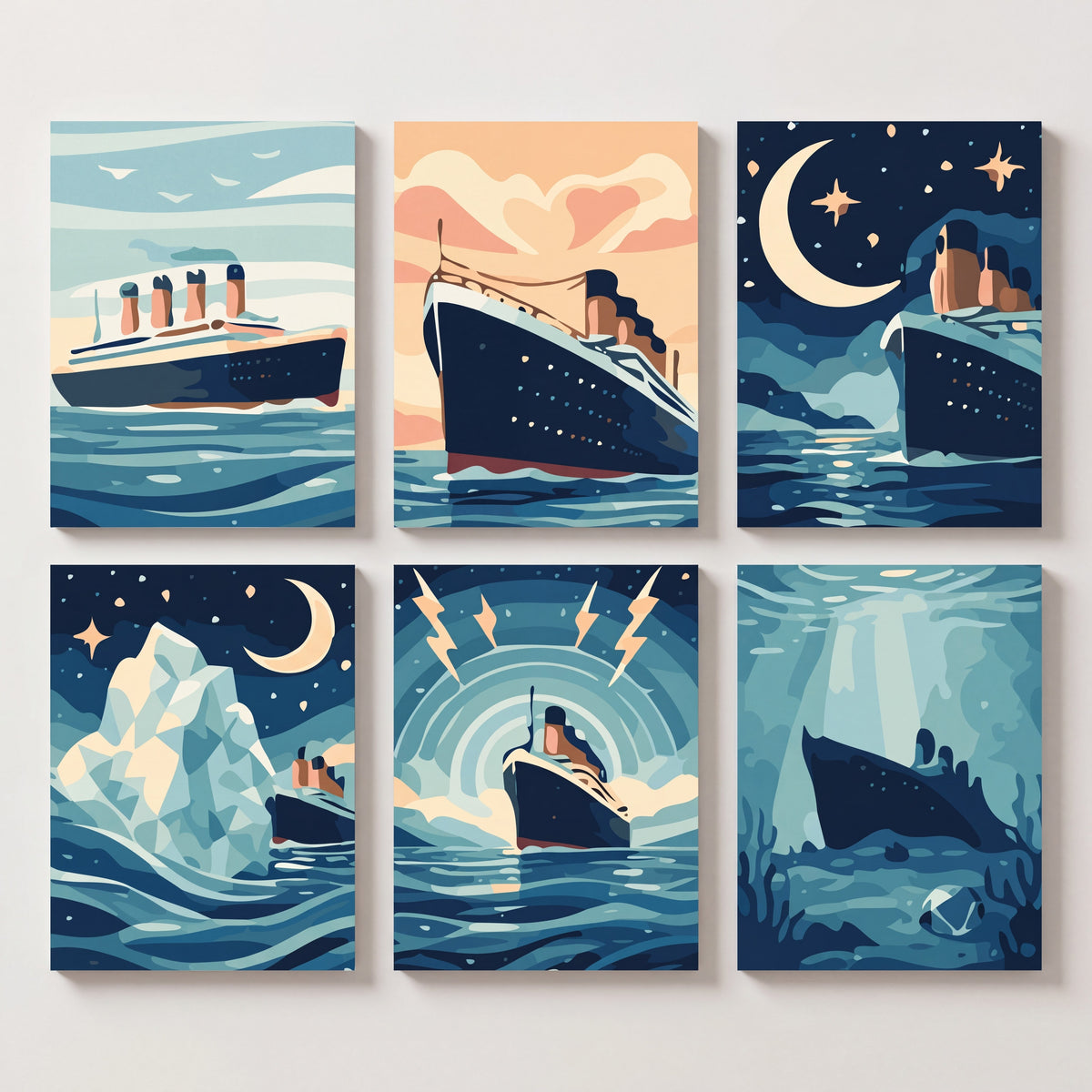 Titanic Voyage - Mini Paint by Numbers Set