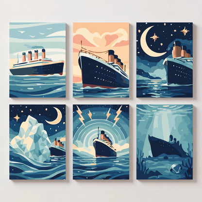 Titanic Voyage - Mini Paint by Numbers Set