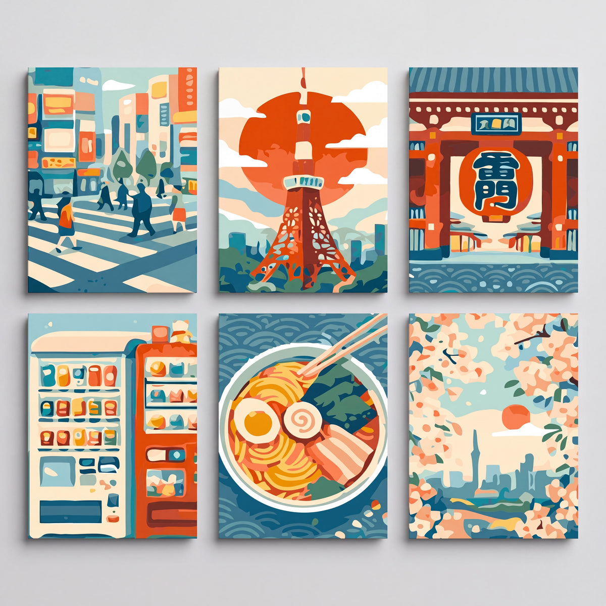 Tokyo - Mini Paint by Numbers Set