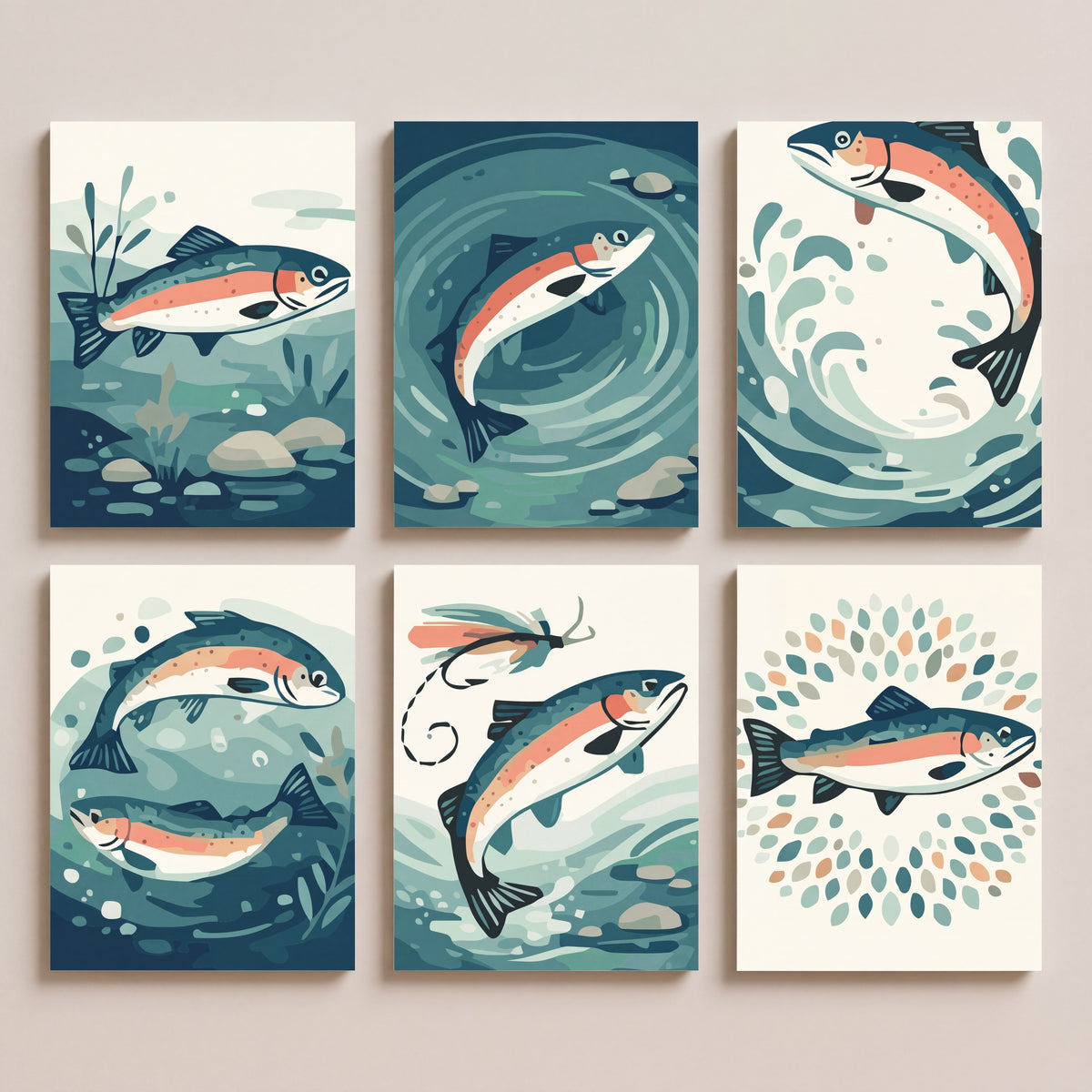 Trout - Mini Paint by Numbers Set