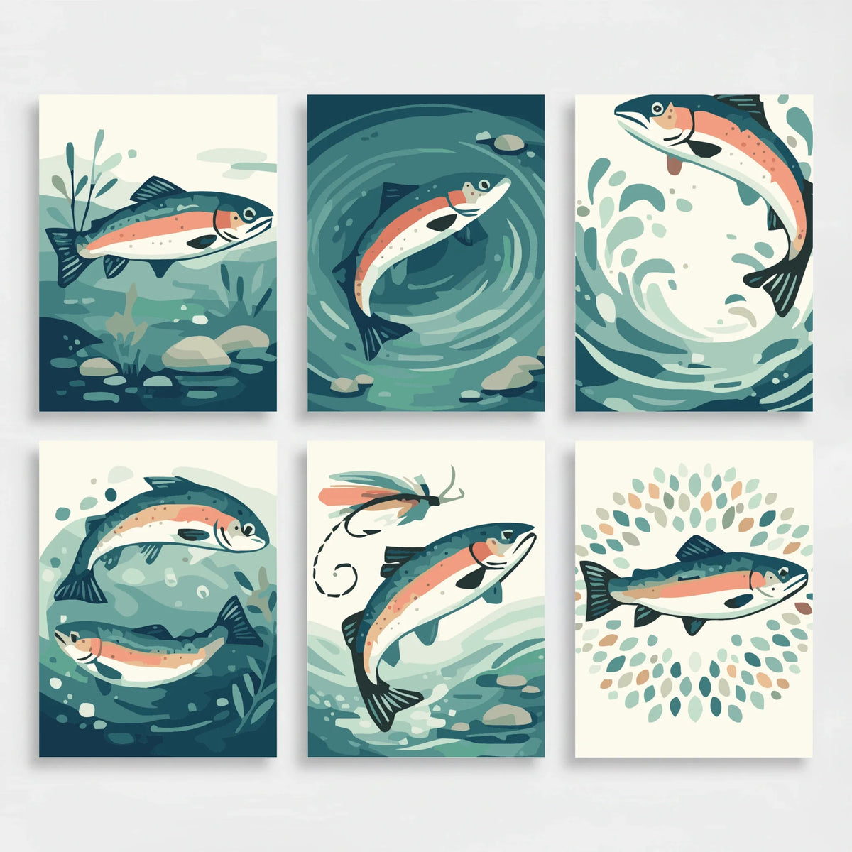Trout - Mini Paint by Numbers Set
