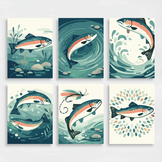 Trout - Mini Paint by Numbers Set