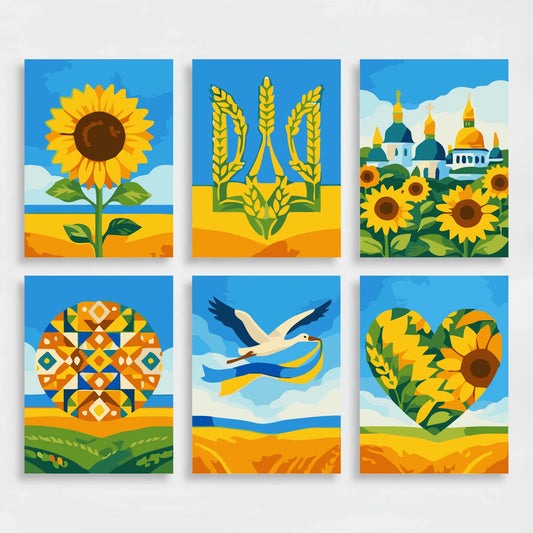 Ukrainian Heritage - Mini Paint by Numbers Set