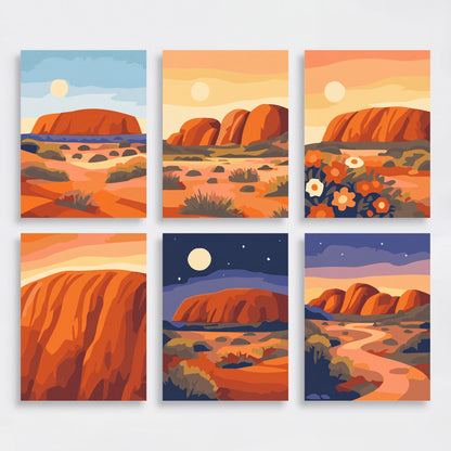 Uluru Kata Tjuta National Park - Mini Paint by Numbers Set