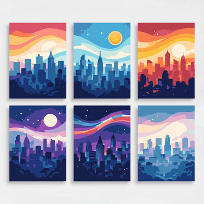 Urban Horizons - Mini Paint by Numbers Set