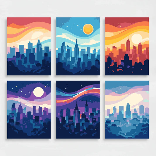 Urban Horizons - Mini Paint by Numbers Set
