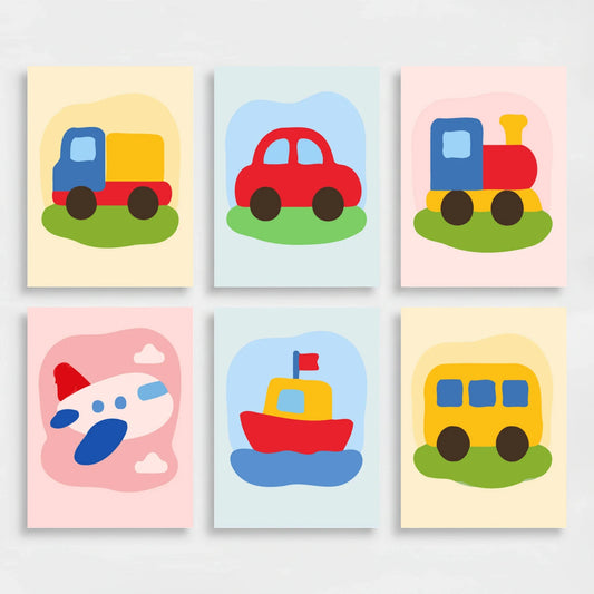 Vehicles & Transport - Mini Paint by Numbers Set