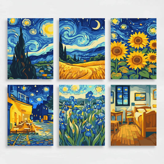 Vincent Van Gogh - Mini Paint by Numbers Set