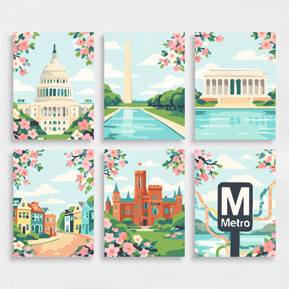 Washington DC - Mini Paint by Numbers Set