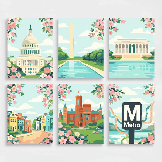Washington DC - Mini Paint by Numbers Set