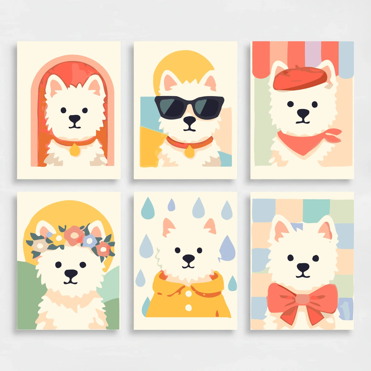 Westies - Mini Paint by Numbers Set