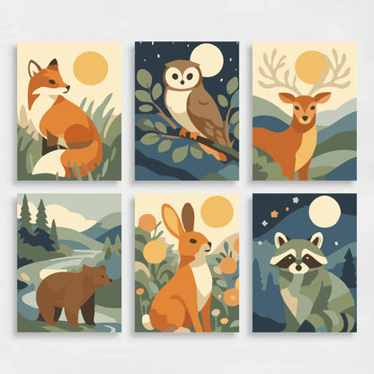 Wildlife - Mini Paint by Numbers Set