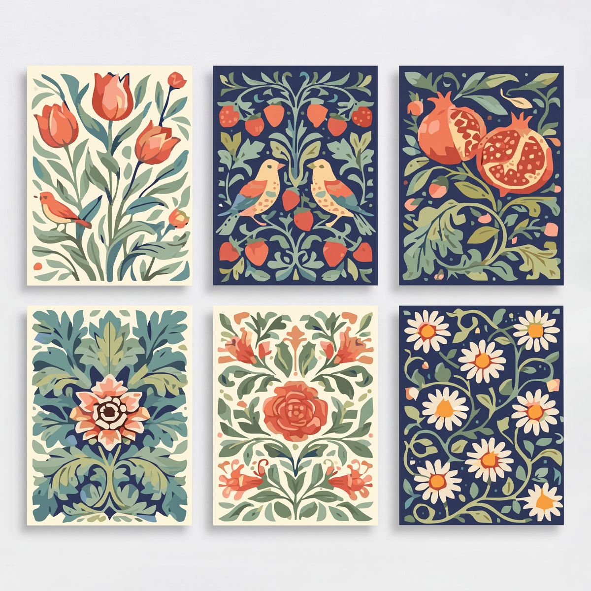 William Morris Garden - Mini Paint by Numbers Set