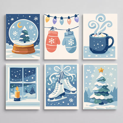 Winter Wonderland - Mini Paint by Numbers Set
