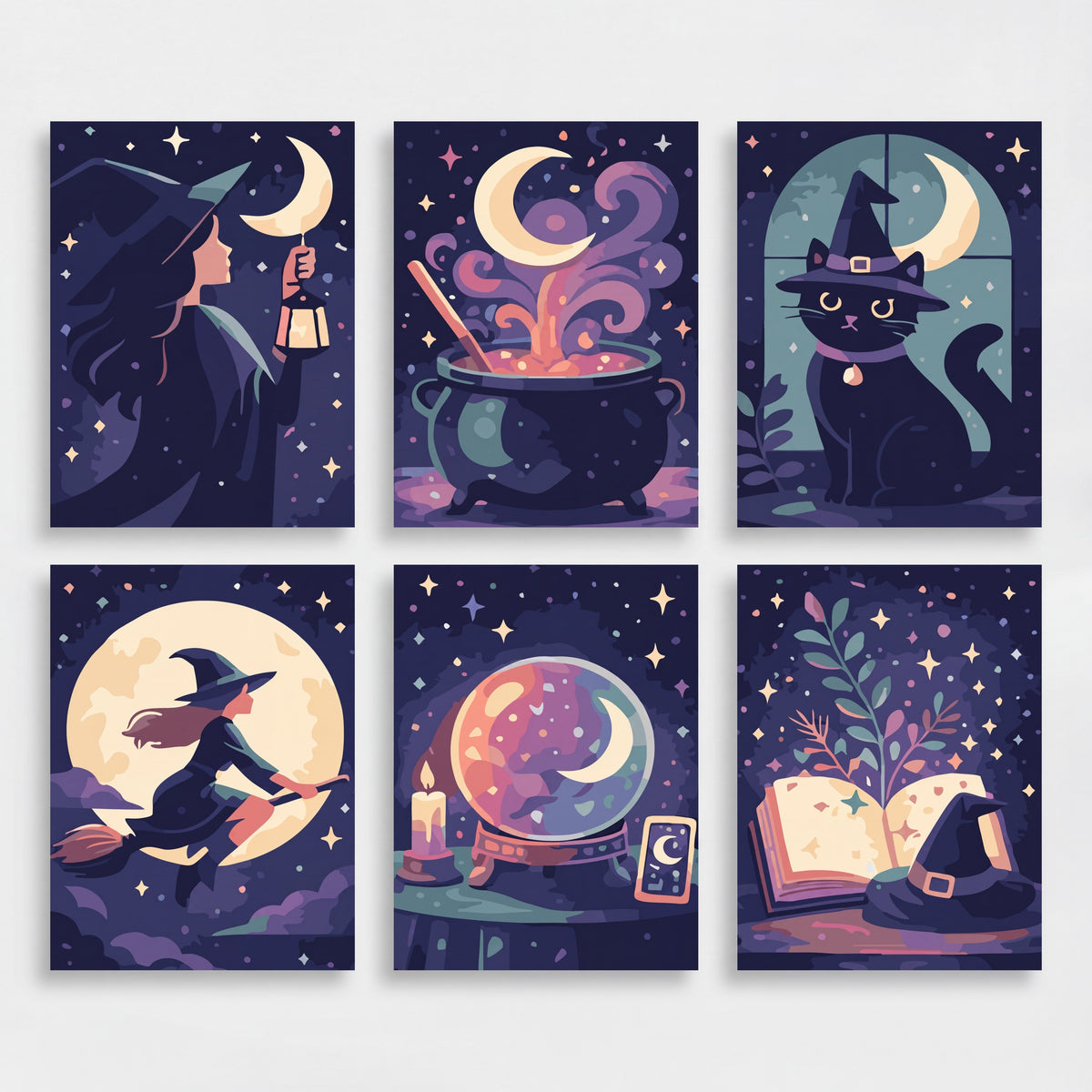 Witches - Mini Paint by Numbers Set