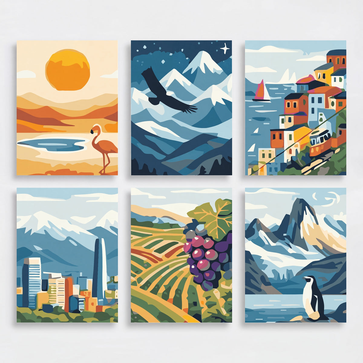 World Destinations - Mini Paint by Numbers Set
