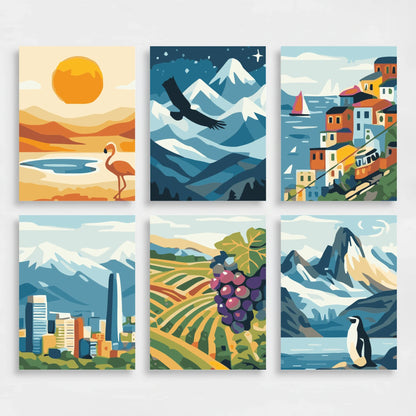 World Destinations - Mini Paint by Numbers Set