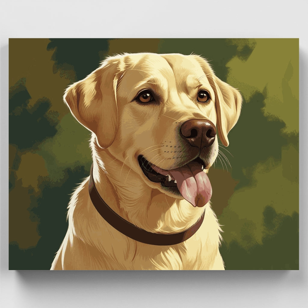 Yellow Labrador Retriever Portrait - Paint by Numbers Kit