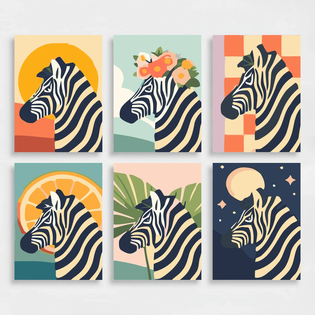 Zebras - Mini Paint by Numbers Set