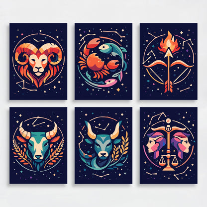 Zodiac - Mini Paint by Numbers Set