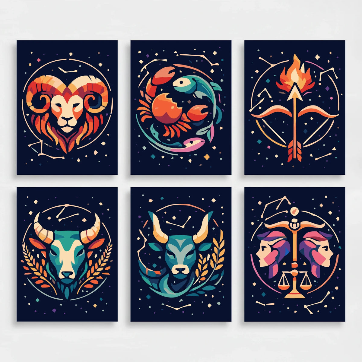 Zodiac - Mini Paint by Numbers Set
