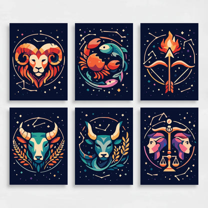 Zodiac - Mini Paint by Numbers Set