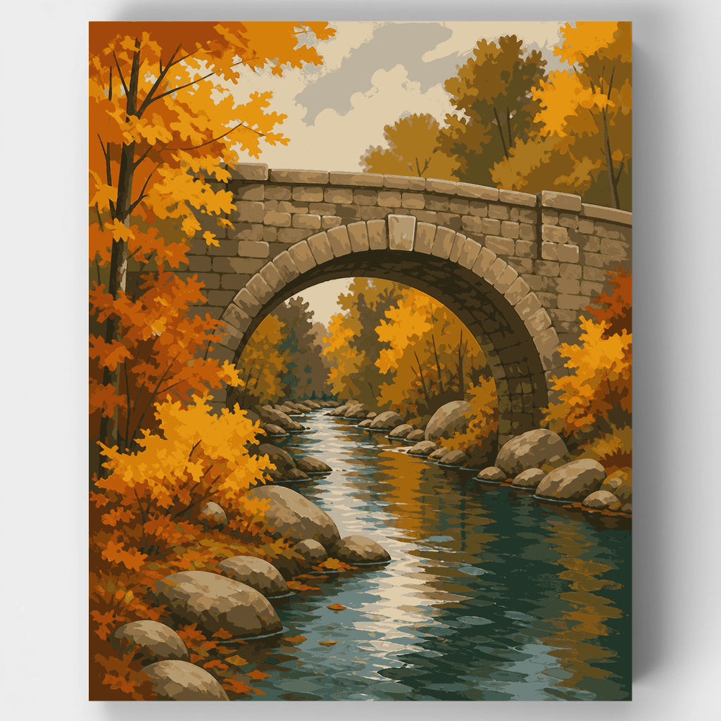 Puente de carruajes de Acadia - Kit de pintura por números — Estándar