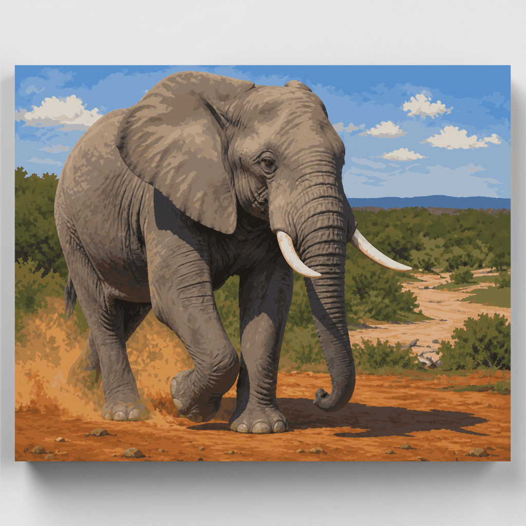 Addo Bull Elephant - Paint by Numbers Kit