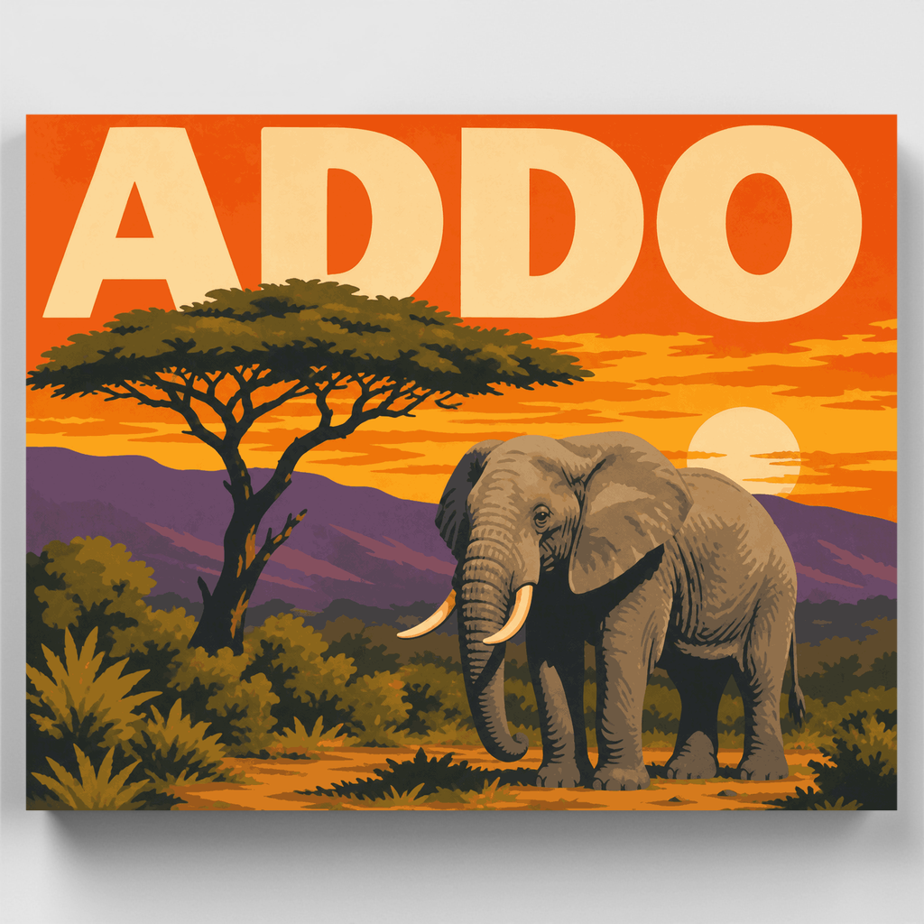 Addo Bull Elephant Sunset - Paint by Numbers Kit