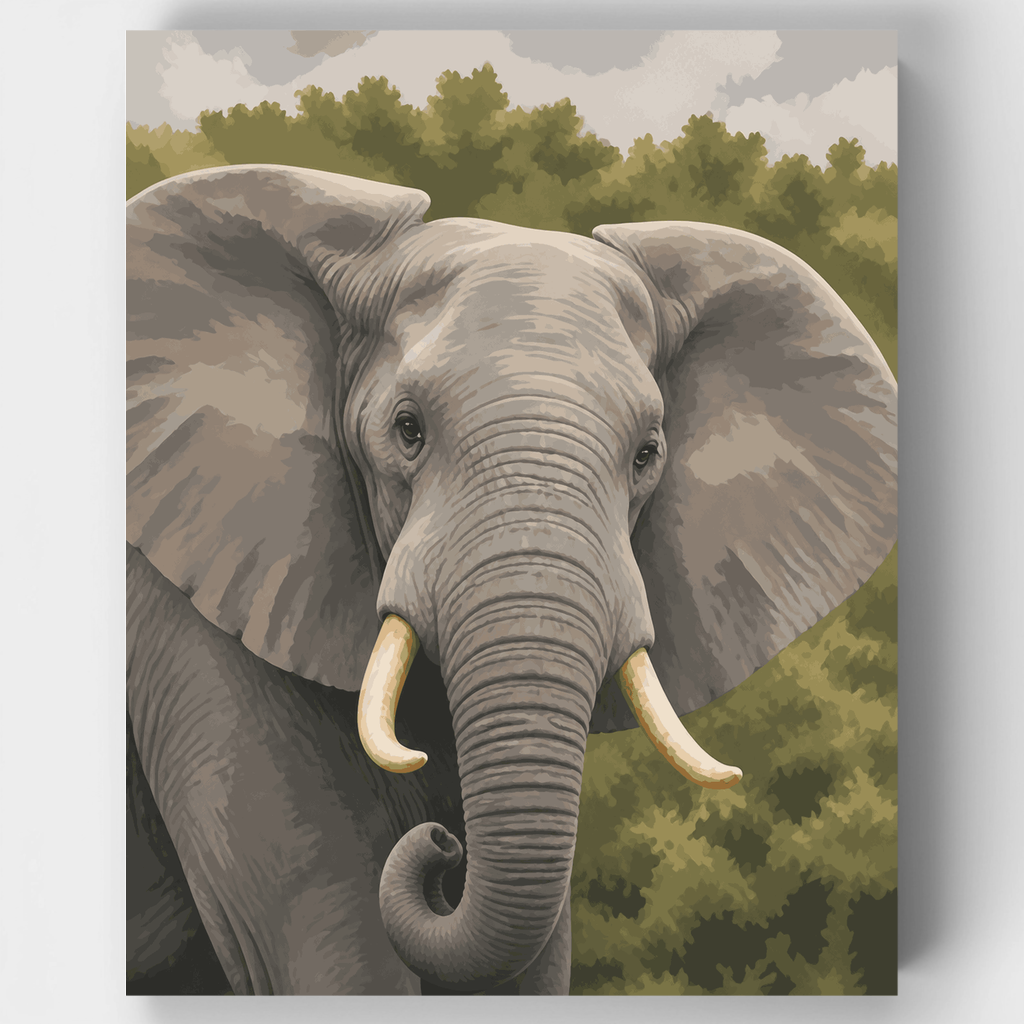 Addo Elephant Gaze - Paint by Numbers Kit