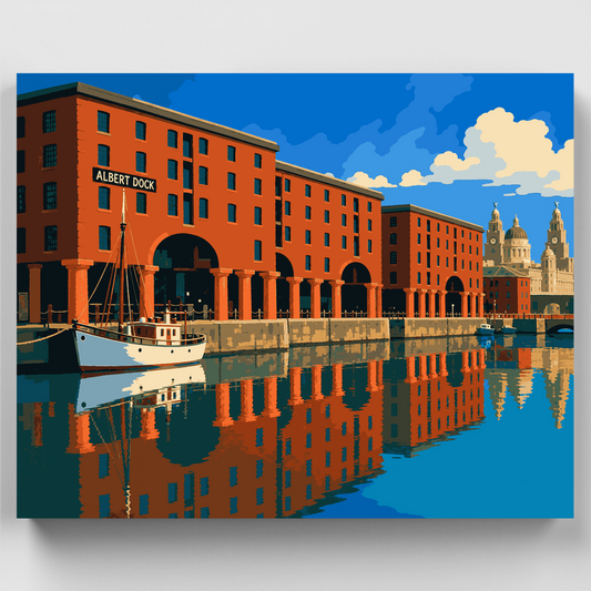 Albert Dock Reflections - Paint by Numbers Kit