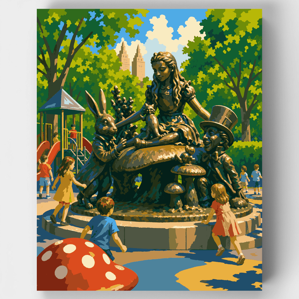 Kit de pintura por números: Alicia en el país de las maravillas (bronce) — Estándar