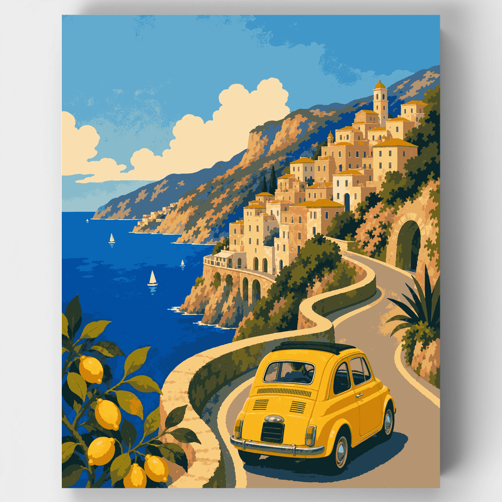 Amalfi Coast Drive - Paint by Numbers Kit