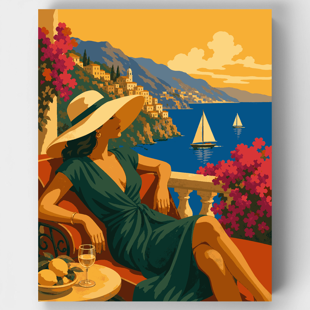 Ensueño en la Costa Amalfitana - Kit de pintura por números — Estándar