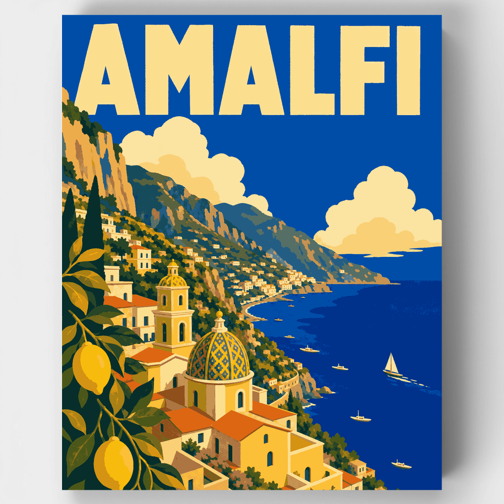 Amalfi Coast Vista - Paint by Numbers Kit