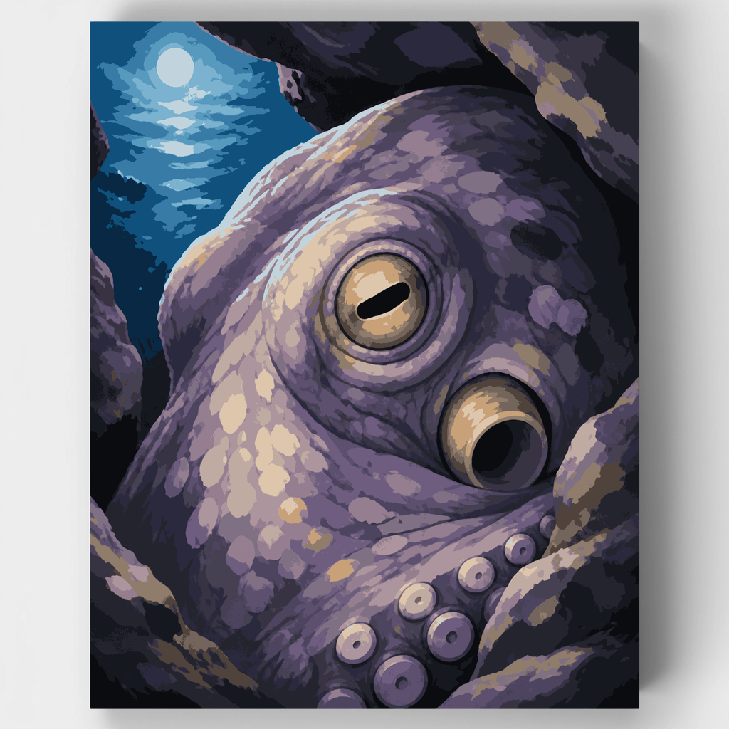 Ojo ámbar en la sombra - Kit de pintura por números — Estándar